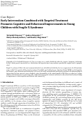 Cover page: Early Intervention Combined with Targeted Treatment Promotes Cognitive and Behavioral Improvements in Young Children with Fragile X Syndrome