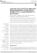 Cover page: Land Use and Land Cover Affect the Depth Distribution of Soil Carbon: Insights From a Large Database of Soil Profiles