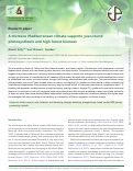 Cover page: A montane Mediterranean climate supports year-round photosynthesis and high forest biomass