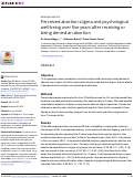 Cover page: Perceived abortion stigma and psychological well-being over five years after receiving or being denied an abortion