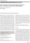 Cover page: Water relations of evergreen and drought-deciduous trees along a seasonally dry tropical forest chronosequence