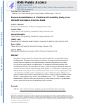 Cover page: Remote Rehabilitation: A Field-Based Feasibility Study of an mHealth Resistance Exercise Band.