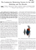 Cover page: The Luminosity Monitoring System for the LHC: Modeling and Test Results