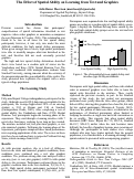 Cover page: The Effect of Spatial Ability on Learning from Text and Graphics