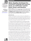 Cover page: Water Quality Treatment for Livestock Feeding and Exercise Areas on California Coastal Dairy Farms and Ranches