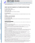 Cover page: Autism Spectrum Symptoms in a Tourette's Disorder Sample.