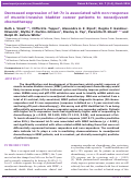 Cover page: Decreased expression of let-7c is associated with non-response of muscle-invasive bladder cancer patients to neoadjuvant chemotherapy