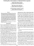 Cover page: Predicting Bias in the Evaluation of Unlabeled Political Arguments