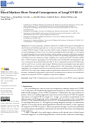 Cover page: Blood Markers Show Neural Consequences of LongCOVID-19.