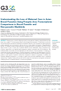 Cover page: Understanding the Loss of Maternal Care in Avian Brood Parasites Using Preoptic Area Transcriptome Comparisons in Brood Parasitic and Non-parasitic Blackbirds.