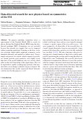 Cover page: Data-directed search for new physics based on symmetries of the SM