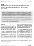 Cover page: Peptidomic and glycomic profiling of commercial dairy products: identification, quantification and potential bioactivities