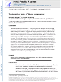 Cover page: The translation factor eIF5A and human cancer