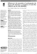 Cover page: Differences in the association of cardiovascular risk factors with education: a comparison of Costa Rica (CRELES) and the USA (NHANES)