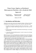 Cover page: Dense Linear Algebra on Distributed Heterogeneous Hardware with a Symbolic DAG Approach