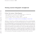 Cover page: Deriving covariant holographic entanglement