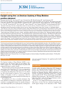 Cover page: Daylight saving time: an American Academy of Sleep Medicine position statement.