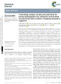 Cover page: Controlling catalytic activity and selectivity for partial hydrogenation by tuning the environment around active sites in iridium complexes bonded to supports