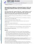 Cover page: Neuropathological Diagnoses of Demented Hispanic, Black, and Non-Hispanic White Decedents Seen at an Alzheimer’s Disease Center