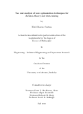 Cover page: Use and analysis of new optimization techniques for decision theory and data mining