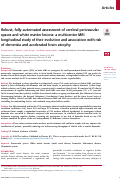 Cover page: Robust, fully-automated assessment of cerebral perivascular spaces and white matter lesions: a multicentre MRI longitudinal study of their evolution and association with risk of dementia and accelerated brain atrophy