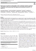 Cover page: Expansion of cytotoxic natural killer cells in multiple myeloma patients using K562 cells expressing OX40 ligand and membrane-bound IL-18 and IL-21.