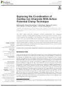 Cover page: Exploring the Coordination of Cardiac Ion Channels With Action Potential Clamp Technique