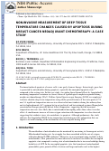 Cover page: NON-INVASIVE MEASUREMENT OF DEEP TISSUE TEMPERATURE CHANGES CAUSED BY APOPTOSIS DURING BREAST CANCER NEOADJUVANT CHEMOTHERAPY: A CASE STUDY