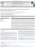 Cover page: Economic burden, financial stress, and cost-related coping among people with uncontrolled diabetes in the U.S.