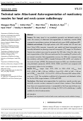 Cover page: Technical note: Atlas‐based Auto‐segmentation of masticatory muscles for head and neck cancer radiotherapy