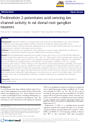 Cover page: Prokineticin 2 potentiates acid-sensing ion channel activity in rat dorsal root ganglion neurons