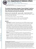 Cover page: The Relationship between Negative Trauma-Related Cognitions and Psychosocial Functioning in Veterans with Posttraumatic Stress Disorder and Alcohol use Disorder