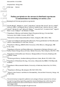 Cover page: Pushing precipitation to the extremes in distributed experiments: recommendations for simulating wet and dry years