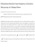 Cover page: Polarization-Sensitive Sum-Frequency Generation Microscopy of Collagen Fibers