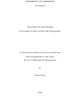 Cover page: Randomized Decision Making in Stochastic Control and Revenue Management