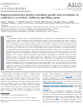 Cover page: Regional productivity predicts individual growth and recruitment of rockfishes in a northern California upwelling system