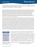 Cover page: A meta-analysis of genome-wide association studies of multiple myeloma among men and women of African ancestry