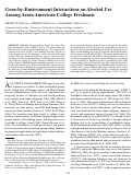 Cover page: Gene-by-Environment Interactions on Alcohol Use Among Asian American College Freshmen.