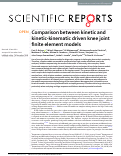 Cover page: Comparison between kinetic and kinetic-kinematic driven knee joint finite element models