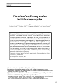 Cover page: The role of oscillatory modes in US business cycles