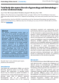 Cover page: Total body skin exams: the role of gynecology and dermatology-a cross-sectional study