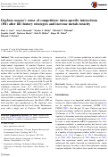 Cover page: Daphnia magnaâ��s sense of competition: intra-specific interactions (ISI) alter life history strategies and increase metals toxicity