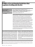 Cover page: PTER is a N-acetyltaurine hydrolase that regulates feeding and obesity.