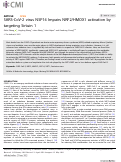 Cover page: SARS-CoV-2 virus NSP14 Impairs NRF2/HMOX1 activation by targeting Sirtuin 1