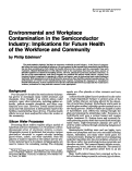 Cover page: Environmental and workplace contamination in the semiconductor industry: implications for future health of the workforce and community