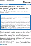 Cover page: Downstream genes of Pax6 revealed by comprehensive transcriptome profiling in the developing rat hindbrain