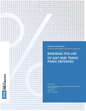 Cover page: Banning the Use of Gay and Trans Panic Defenses