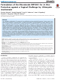 Cover page: Formulation of the Microbicide INP0341 for In Vivo Protection against a Vaginal Challenge by Chlamydia trachomatis