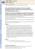 Cover page: Cross-Species Functional Analysis of Cancer-Associated Fibroblasts Identifies a Critical Role for CLCF1 and IL-6 in Non–Small Cell Lung Cancer In Vivo