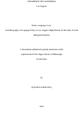 Cover page: Home, Language, Loss: An Ethnography of Language Policy in Los Angeles High Schools for Recently Arrived Immigrant Students